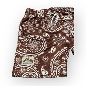 BROWN BANDANNA SHORTS