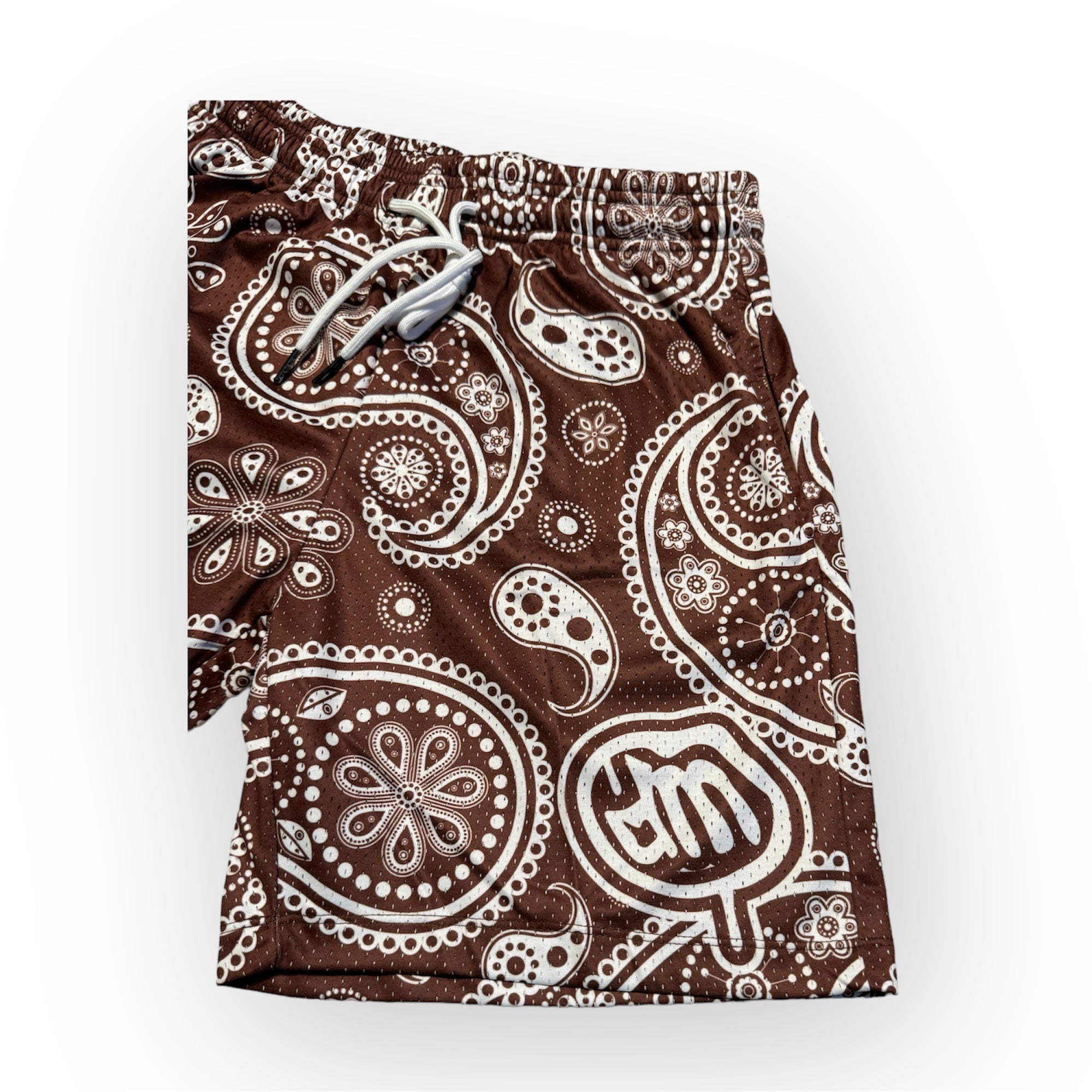 BROWN BANDANNA SHORTS