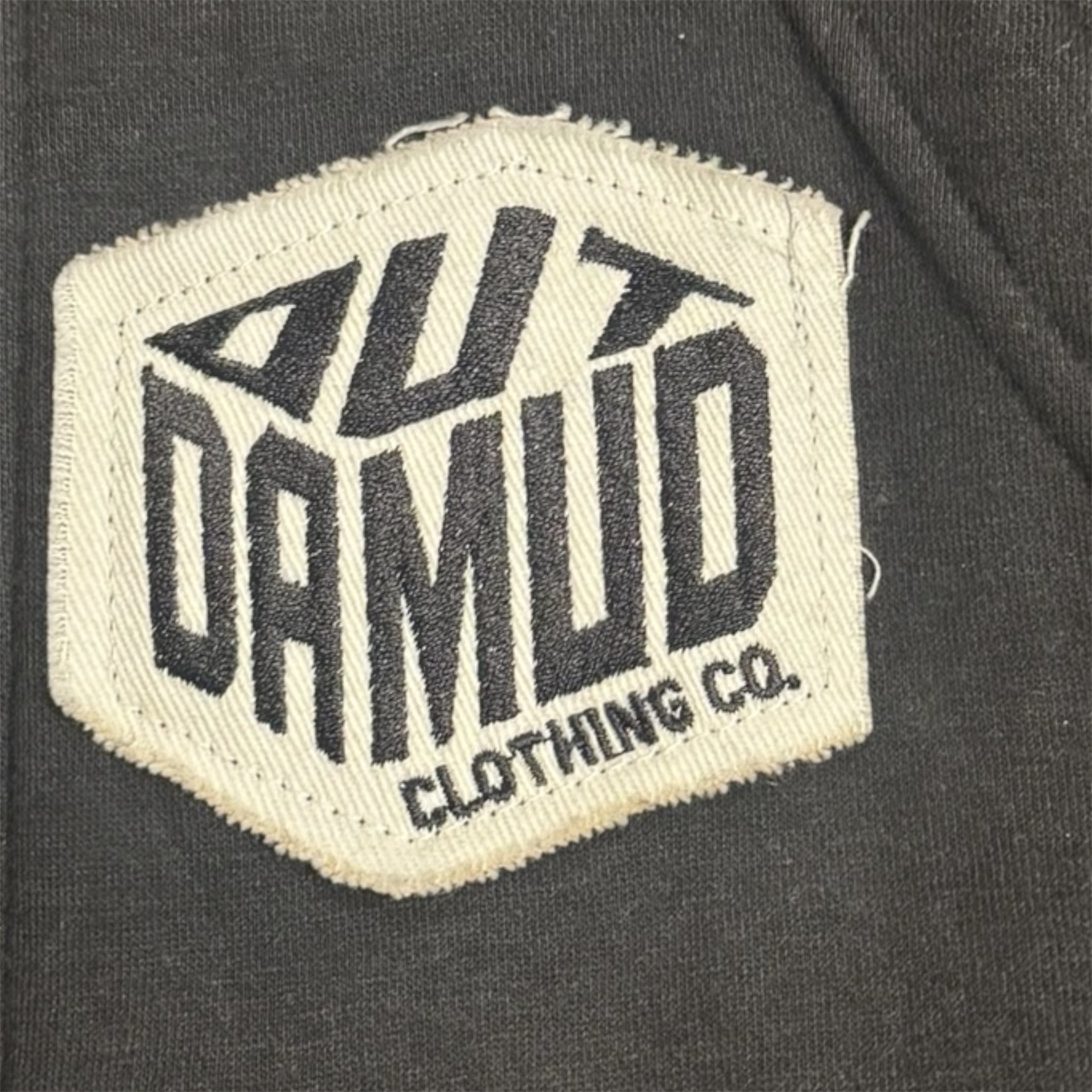 DISTRESSED BLACK HOODIE